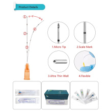 stainless blunt tip cannula needle for fillers